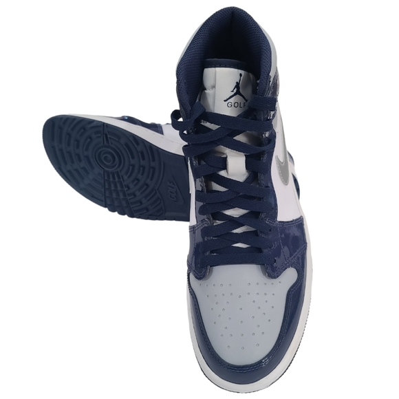 Jordan 1 Retro High Golf Patent Midnight Navy Sneakers DQ0660-100| M 8.5 / W 10 - Picture 13 of 17